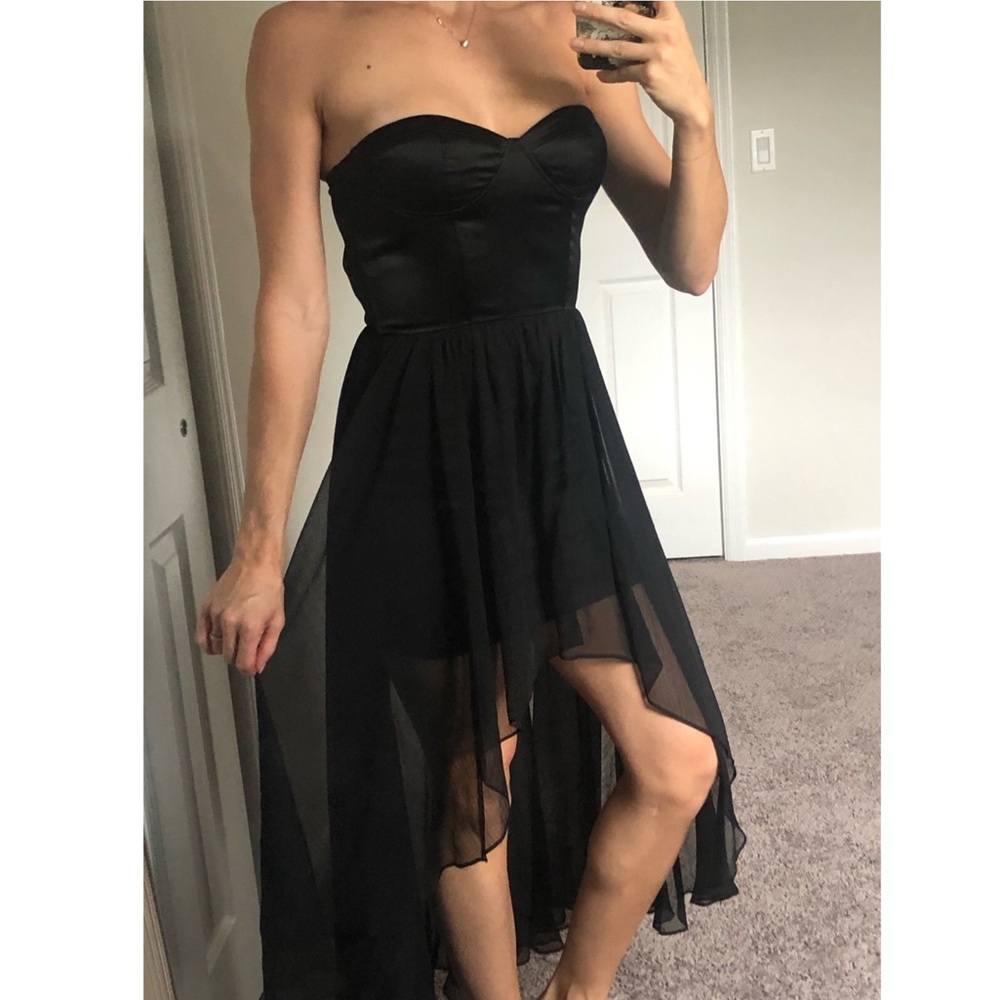 Blaque Label corset hi low cocktail dress